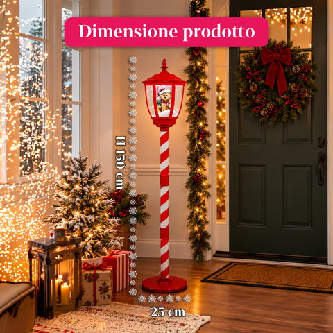Christmas Street Lamp with Blown Snow, Music and LED Lights - 4 Variants