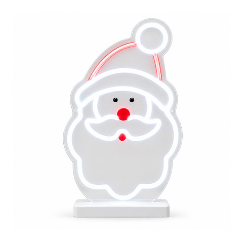 Neon LED Santa Claus Light 25x40 cm, Red and White Light