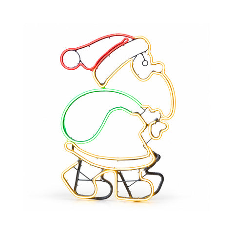 Neon LED Santa Claus Light with Moving Effect, 45x67,5 cm