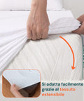 Coprimaterasso in Spugna 100% Poliestere – Estensibile e con Angoli Elasticizzati