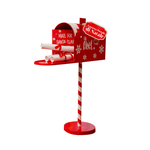 Red and White Christmas Mailbox H50 cm in American Style