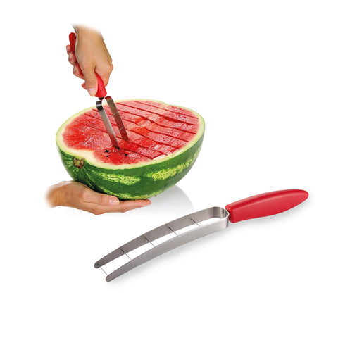 Stainless steel melon and watermelon slicer 27,5cm – Easily cuts cubes and slices