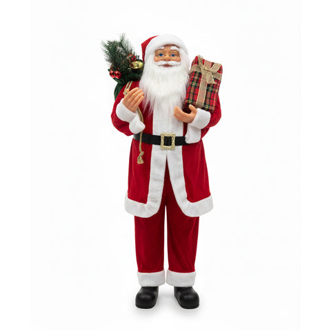 Santa Claus Christmas Decoration – Classic Style Perfect for the Entrance or Living Room