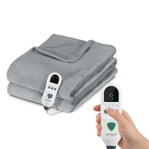 Fluffy Double Electric Blanket for Bed and Sofa in Flannel with 9H Timer