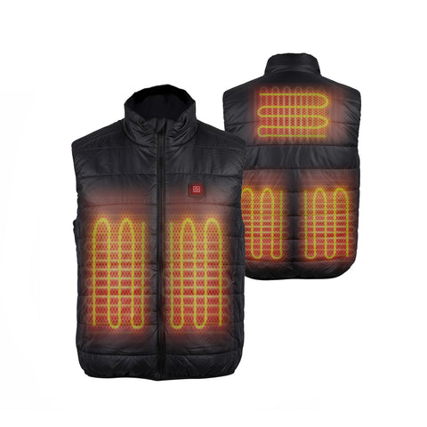 Unisex Black Heated Vest L-XXL – 3 Temperature Levels and USB Charging