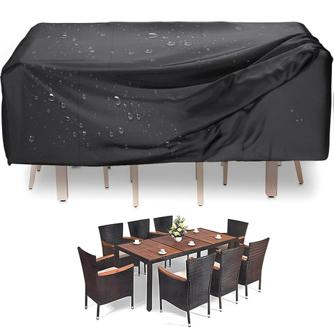 Table and 4 Chairs Cover Set 165x140x90cm