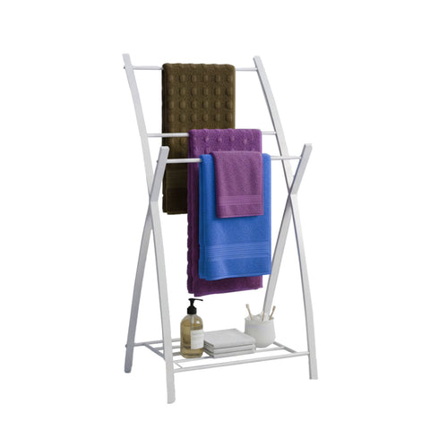 Viva White Freestanding Towel Rack