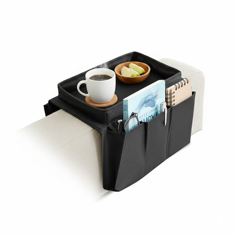 Sofa Organizer with Rigid Compartment – Remote Control and Accessory Holder