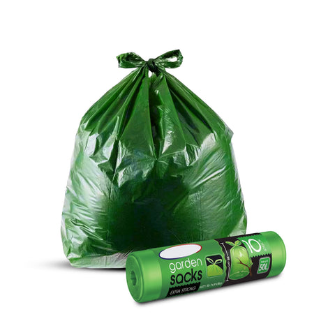 Trash Bags with Tie Handles Set of 10 50l