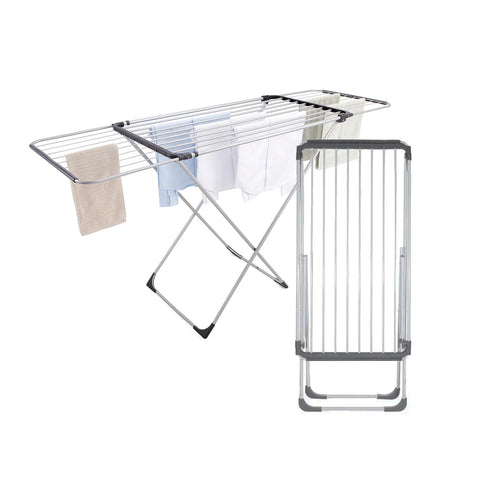 Magic extendable metal floor drying rack with non-slip feet