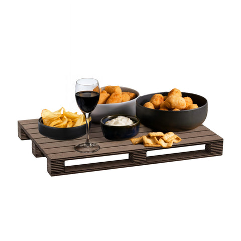 Dark Brown Vintage Pallet-Style Cutting Board, 20x30 cm, Birch Wood