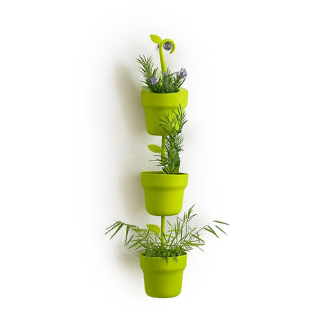 Set of 3 Green Wall-Mounted Plant Containers