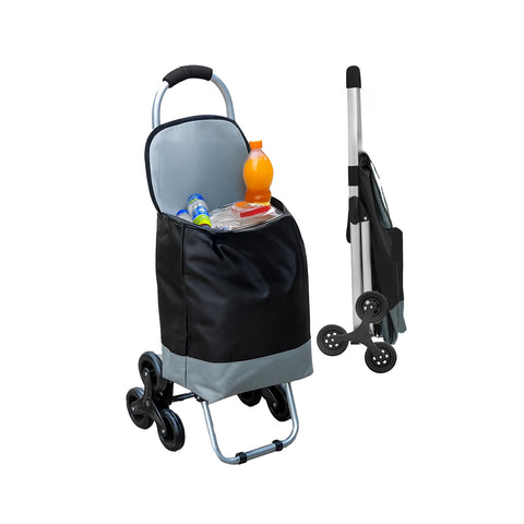 Three-wheel shopping trolley, waterproof two-tone PVC fabric