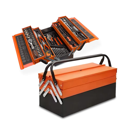 Professional Tool Box with 85 Pieces Included for Mechanical and Household Use