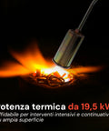 Cannello a Gas 60cm con Bruciatore ø45mm e Leva Rapida per Uso Professionale