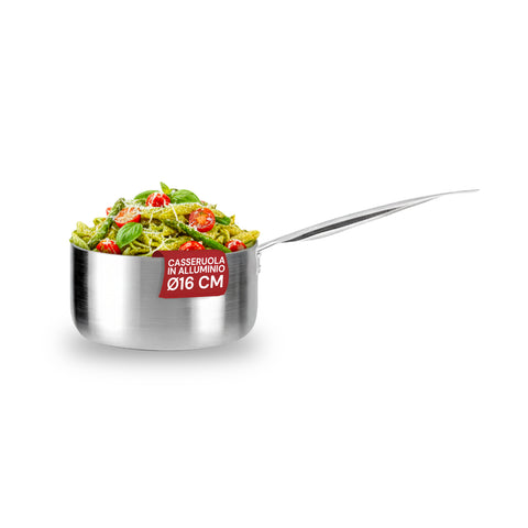 High Aluminum Saucepan 16/20/24 cm with Stainless Steel Handle - Oven and Gas