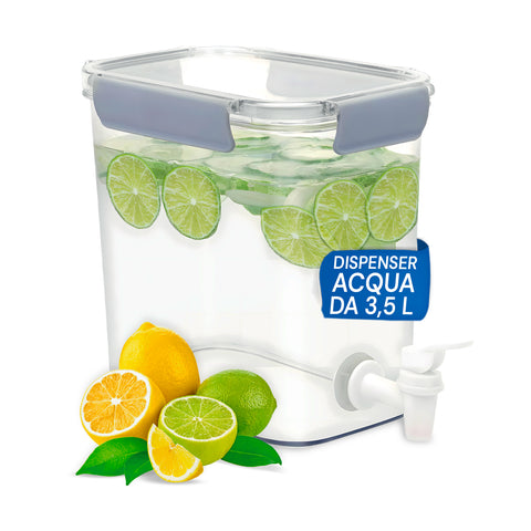 3.5-Liter Beverage Dispenser with Airtight Lid and Drip-Free Tap