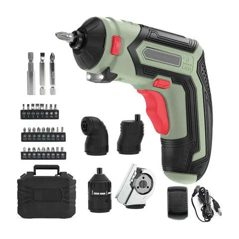 4v Multi-Function Screwdriver With 1.5 Ah Battery And Case With 26 Accessories