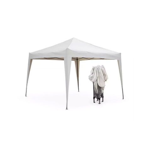 3x3 Steel Folding Gazebo with Accordion Closure, Durable for Gardens and Terraces