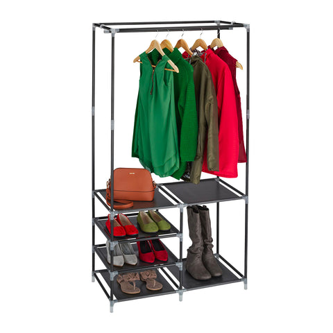 Clothes Rack with 6 Shelves and Garment Rail – Sturdy Structure