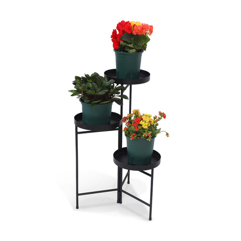 3-Tier Iron Plant Stand Ø20 cm Indoor Plant Holder