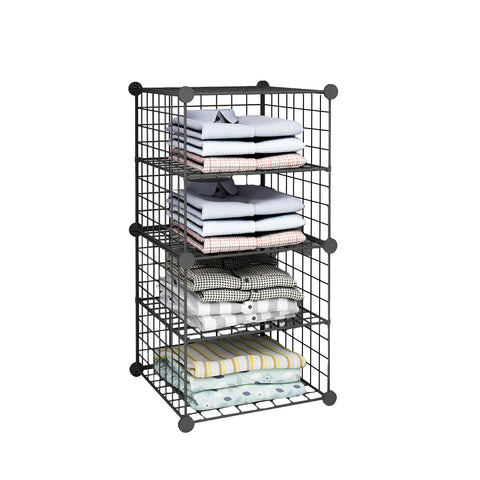 Modular Wire Shelving Unit – 4 Shelves, Multipurpose and Durable Organizer