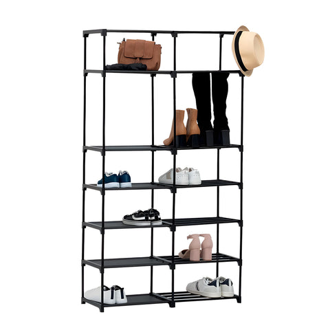 Modular Shelving Unit with 14 Shelves – Sturdy Metal and TNT Space-Saving Structure