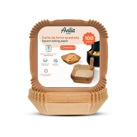 Set of 100 Waterproof and Heat-Resistant Air Fryer Parchment Paper Liners