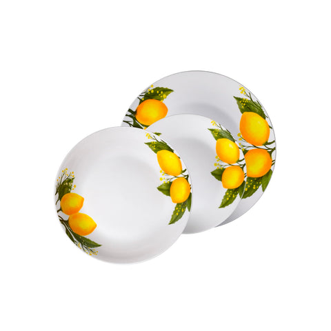 18-Piece Lemon Porcelain Dinnerware Set