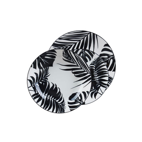 18-Piece White Spiky Porcelain Dinnerware Set, Modern and Designer