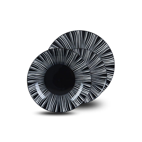 18-Piece Black Union Porcelain Dinnerware Set