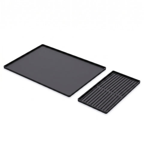 2-in-1 Foldable Silicone Mat with Raised Edges - Waterproof and Dustproof with Non-Slip Base