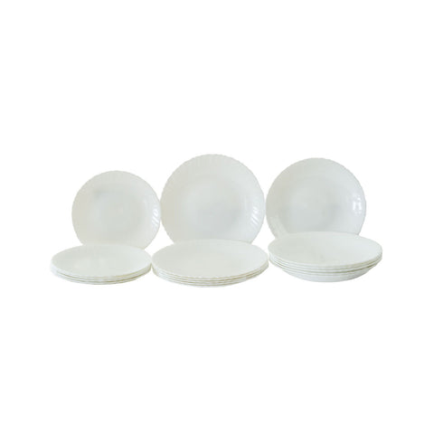 Titan Set of 18 Opal Glass Plates