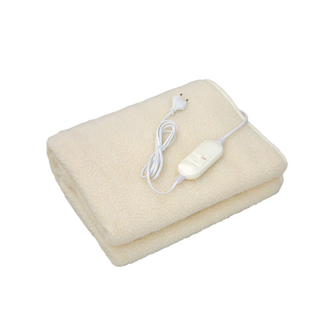 Single Electric Heated Mattress Pad 60W with LED Switch, 150x80 cm