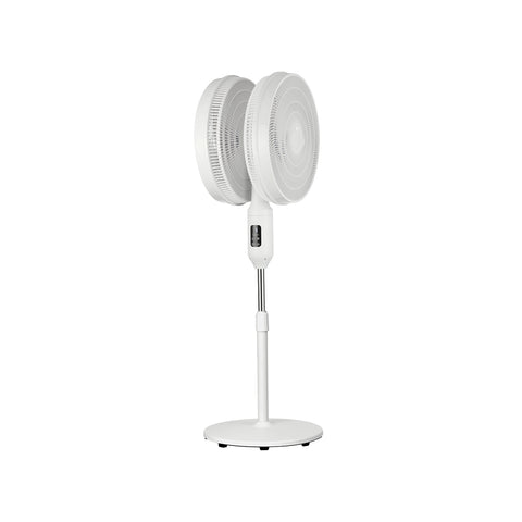 50W Pedestal Fan with Double Display, Adjustable Height and LED Display
