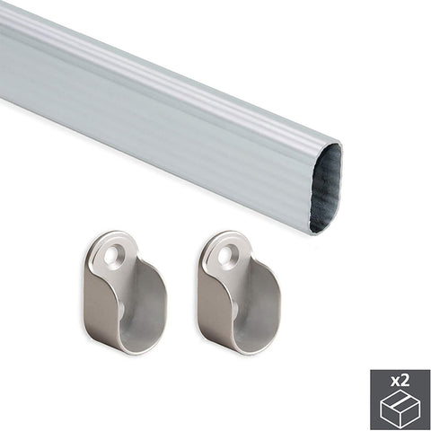 Wardrobe clothes rail 30x15mm