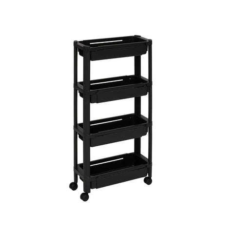 Multifunctional Kitchen Cart With 4 Shelves 37,5x78,5 Cm Black