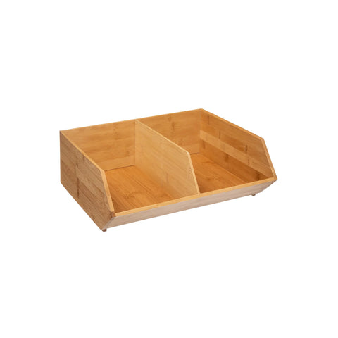 2-Compartment Bamboo Storage Organizer  35x12,5cm