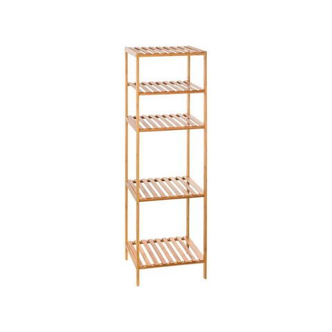 Bamboo Column Shelf with 4 Shelves