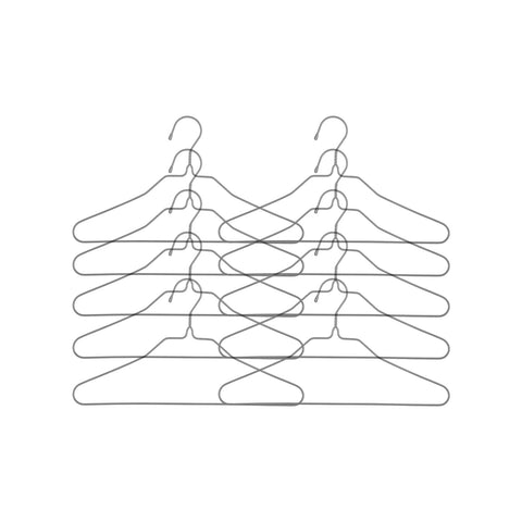 Metal Clothes Hangers, Set of 10