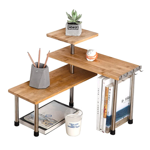 Set of 3 Bamboo Corner Shelves