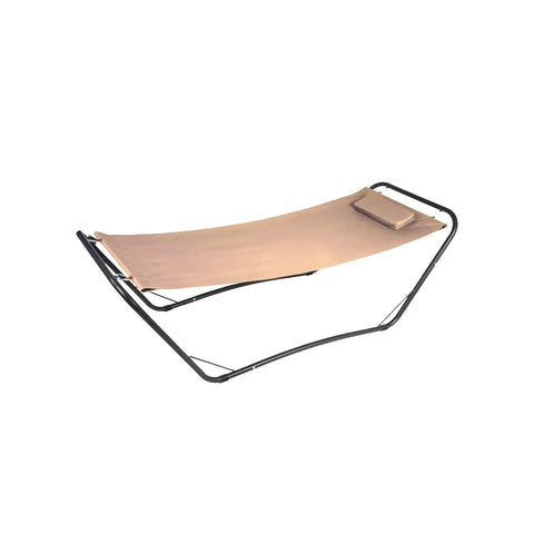 Java steel hammock with stand 210x80x65cm Beige