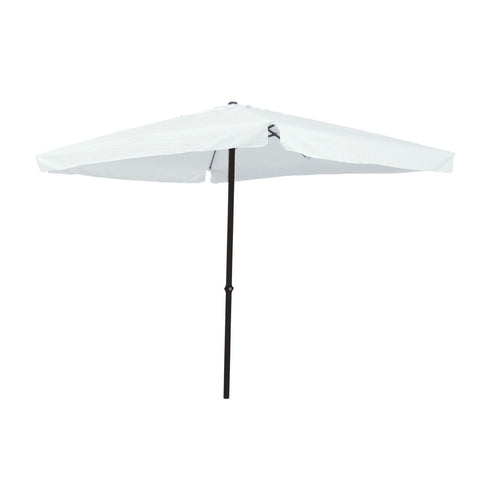 Square 3x3m White Polyester Parasol 2.7h M