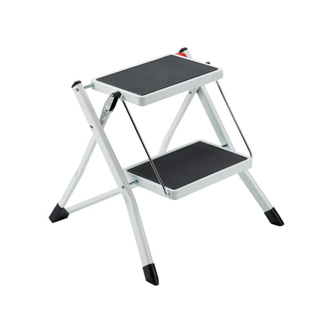 Foldable 2-Step Steel Step Ladder