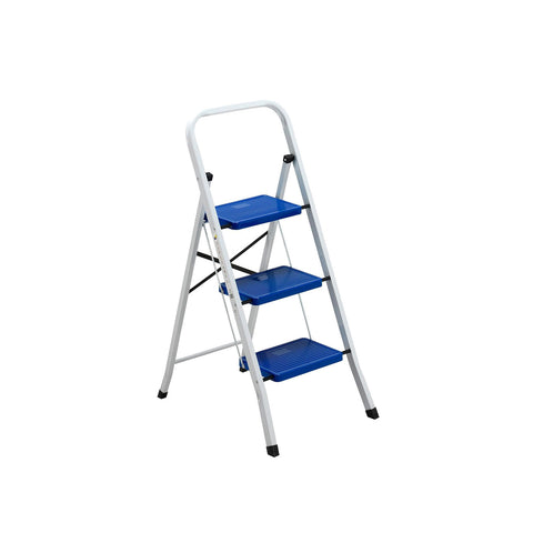 Foldable 3-Step Steel Step Ladder