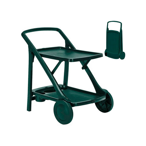 Outdoor Resin Food Trolley in Green