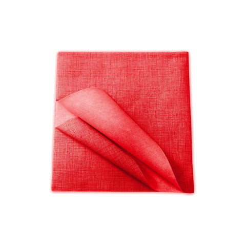 Set of 100 red disposable TNT tablecloths, 100x100cm