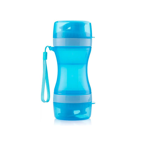 Bottle with water and food dispenser for pets, 300-200ml