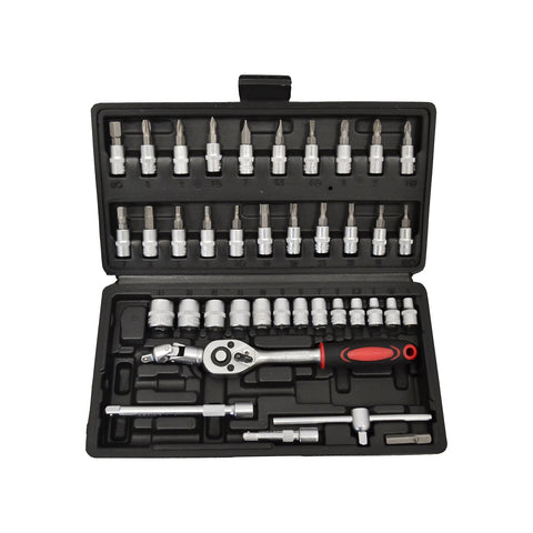 Reversible ratchet with case and 41 accessories