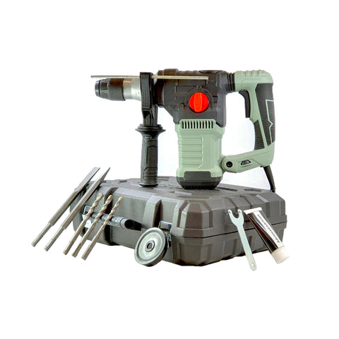 4-Function Rotary Hammer with Case and 10 Accessories, 1500w